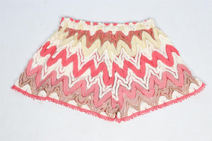 RAMY BROOK PINK CROCHET SHORTS LARGE