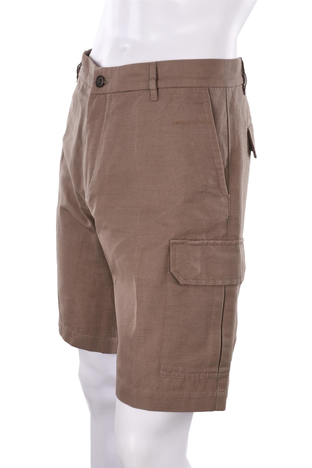 LORO PIANA BROWN MEN'S COTTON SHORTS IT 52 UK 36 FR 44