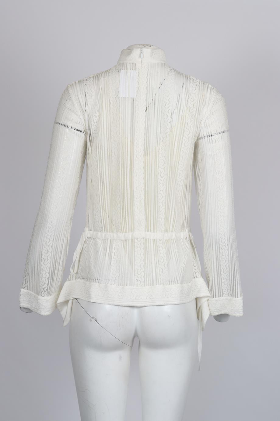 CHLOÉ LACE AND CREPE TOP FR 34 UK 6