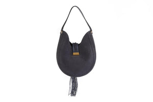 ALTUZARRA NAVY GHIANDA SUEDE SHOULDER BAG