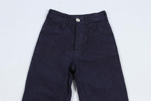JESSE KAMM NAVY COTTON STRAIGHT LEG PANTS W26 UK 8