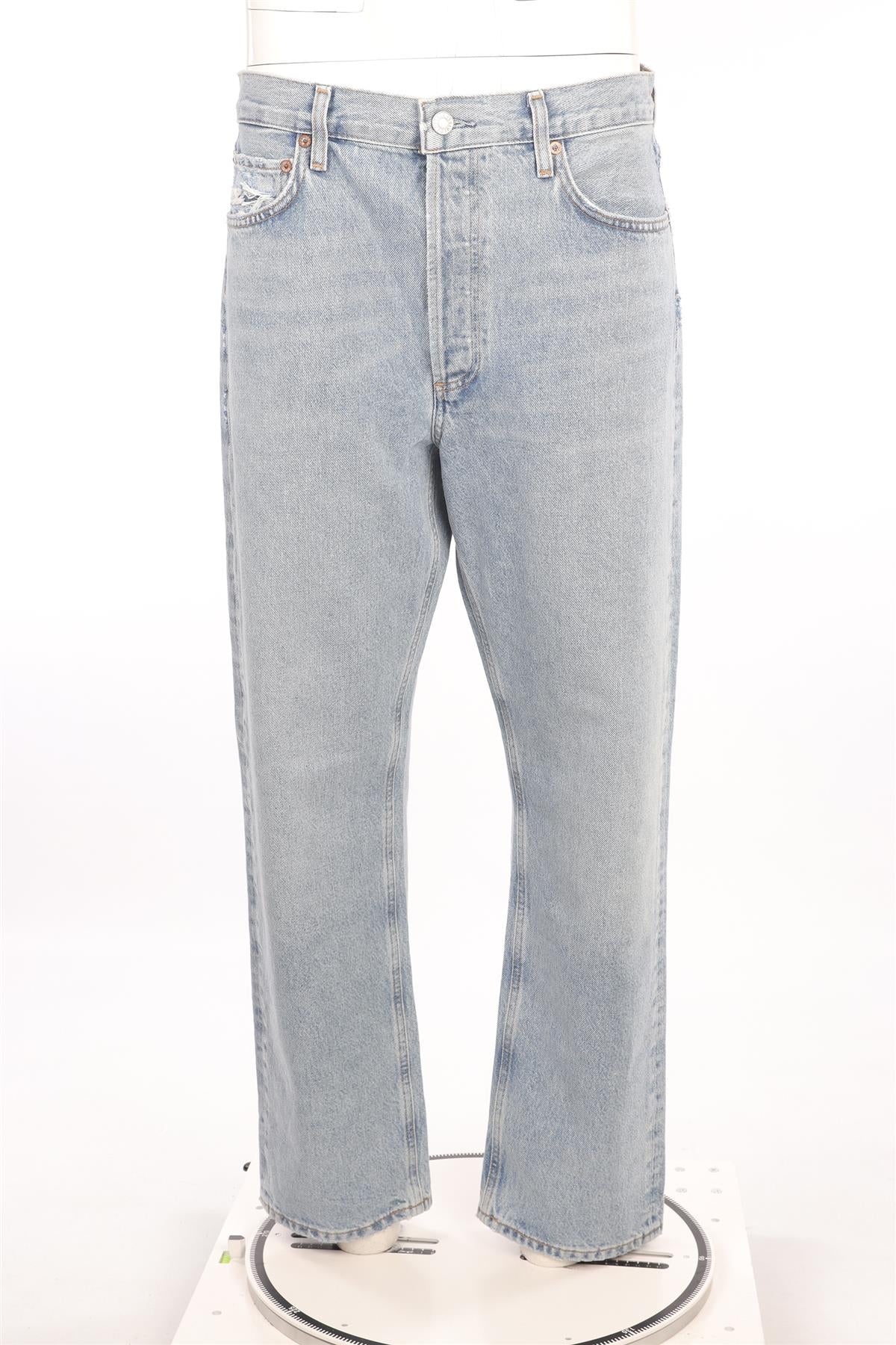 AGOLDE BLUE HIGH RISE STRAIGHT LEG JEANS W29 UK 10-12