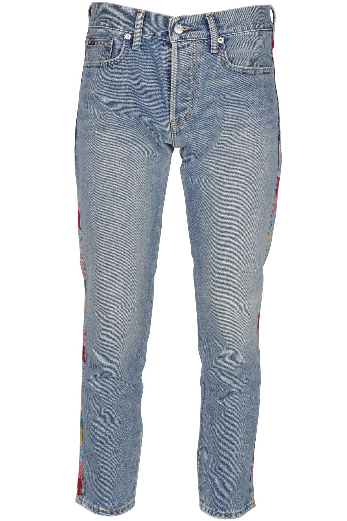 POLO RALPH LAUREN BLUE HIGH RISE STRAIGHT LEG JEANS W26 UK 8