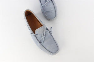 TOD'S BLUE MEN'S SUEDE LOAFERS EU 41.5 UK 7.5 US 8.5
