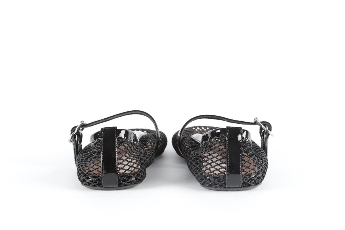 ALAÏA BLACK MESH BALLET FLATS EU 38 UK 5 US 8