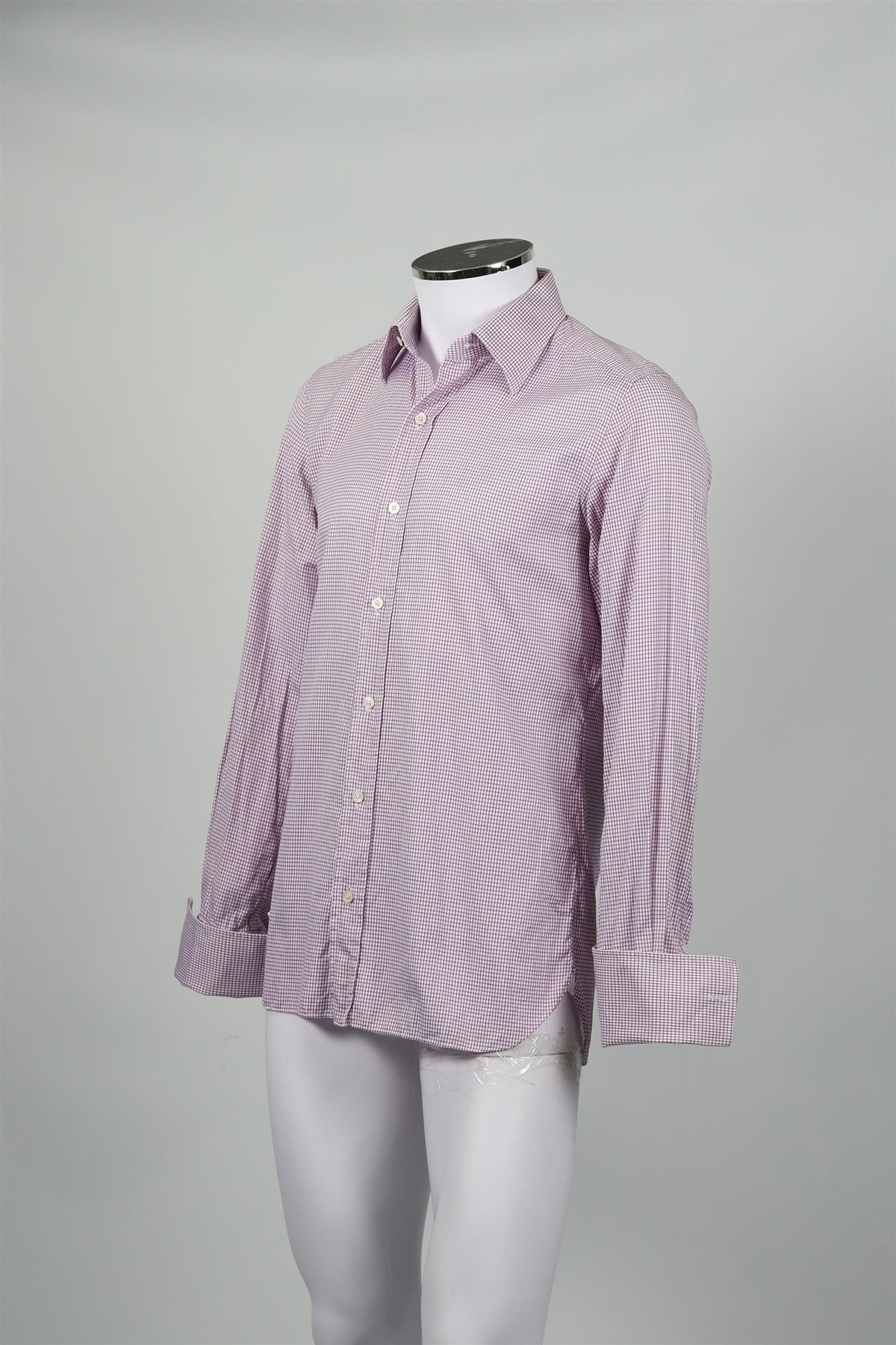 TOM FORD MEN'S CHECKED COTTON SHIRT EU 39 UK/US CHEST 38