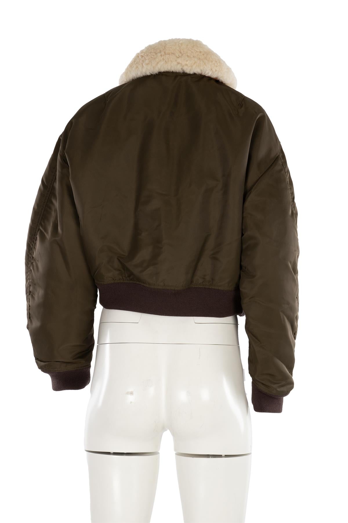 RE/DONE GREEN SHELL BOMBER JACKET XSMALL