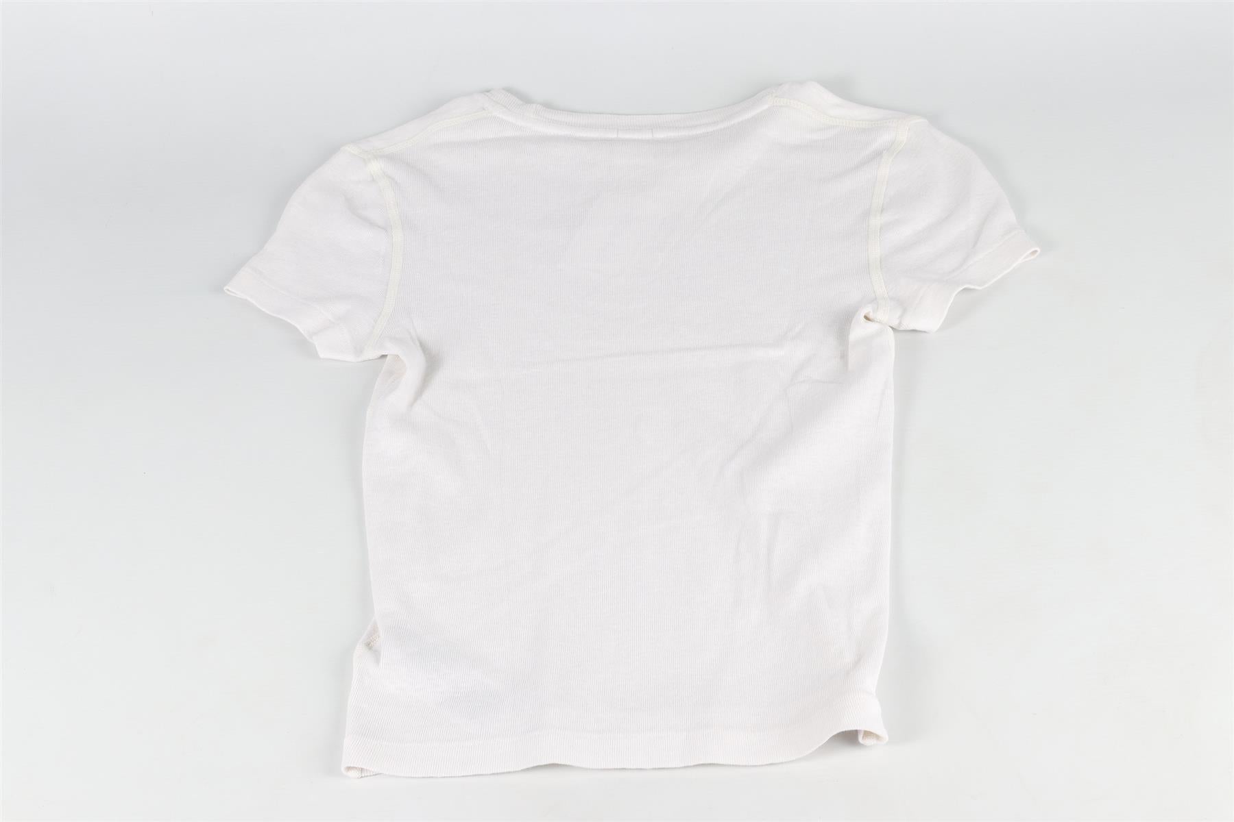 RE/DONE WHITE COTTON T-SHIRT XSMALL