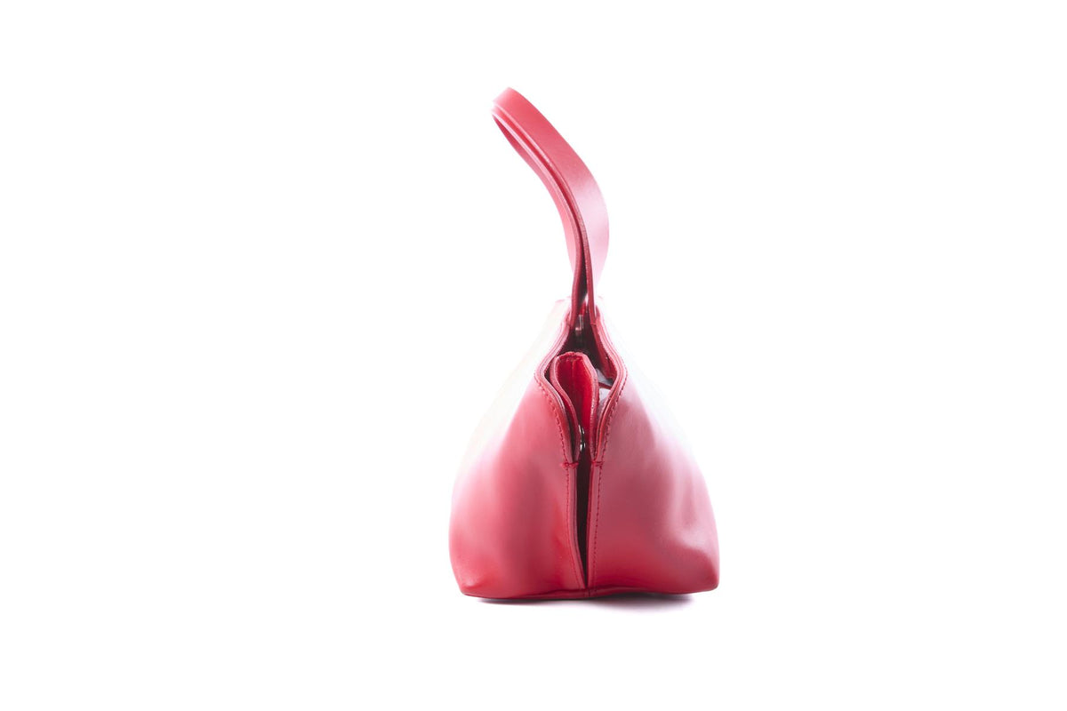 FURLA RED LEATHER TOTE BAG