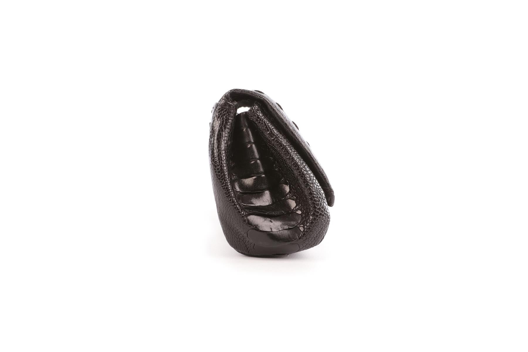 VBH BLACK SNAKESKIN CLUTCH