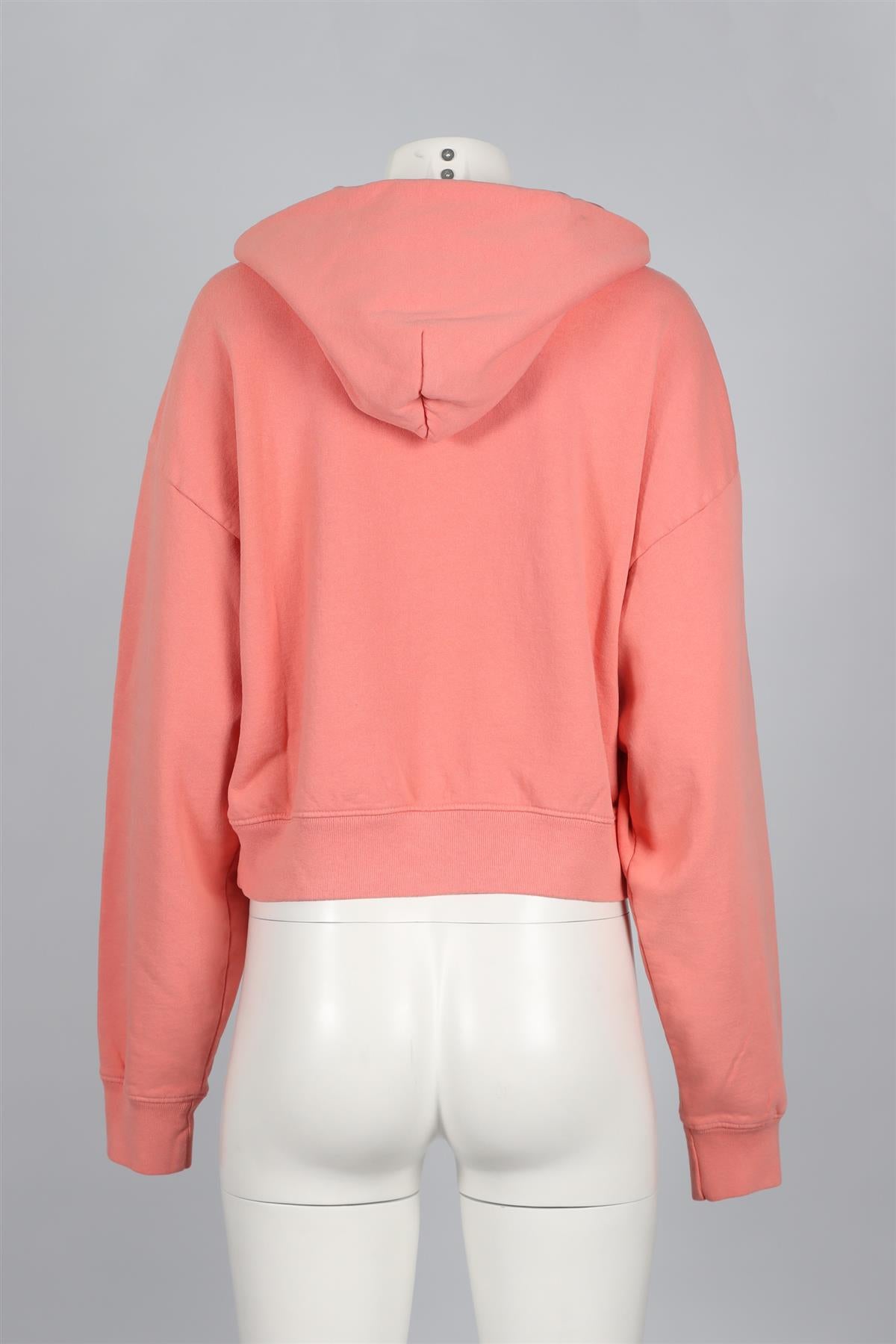 SPORTY & RICH PEACH COTTON HOODIE MEDIUM