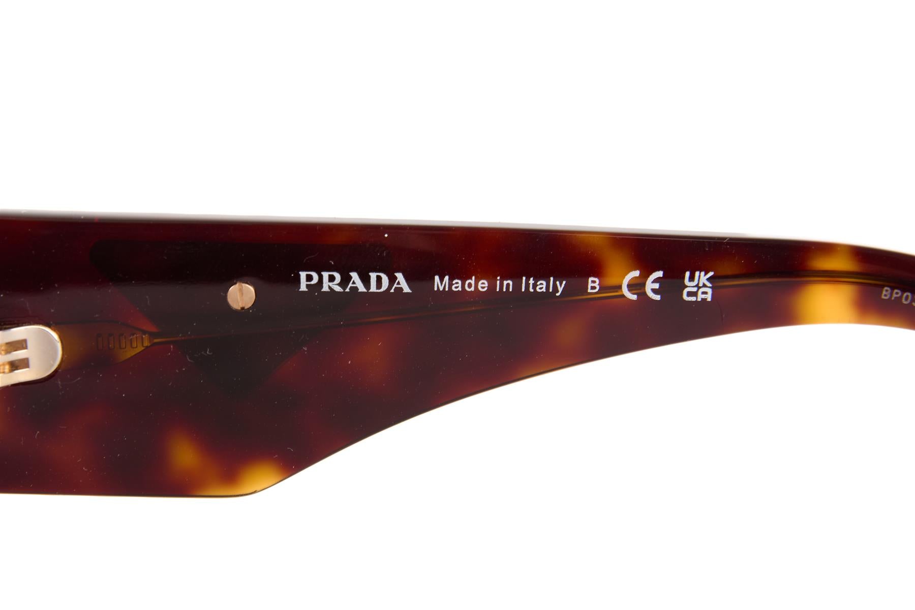PRADA BROWN CAT EYE ACETATE SUNGLASSES