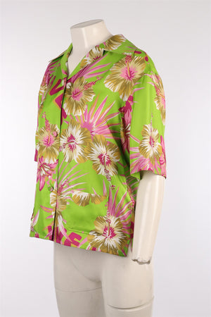 GUCCI GREEN SILK SHIRT IT 42 UK 10