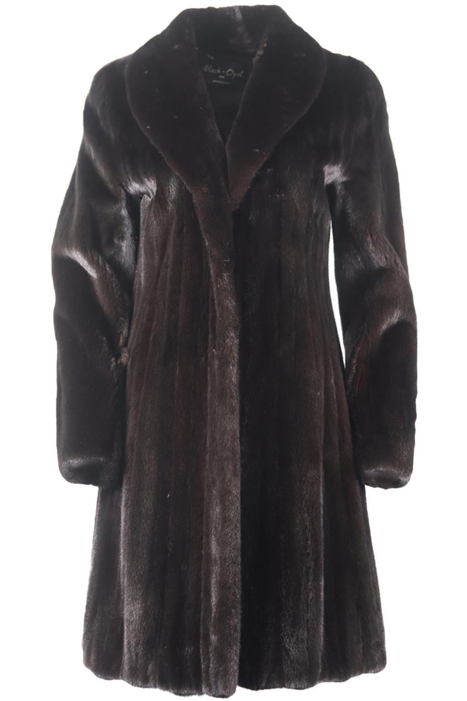BLACK OPAL MINK FUR COAT SMALL