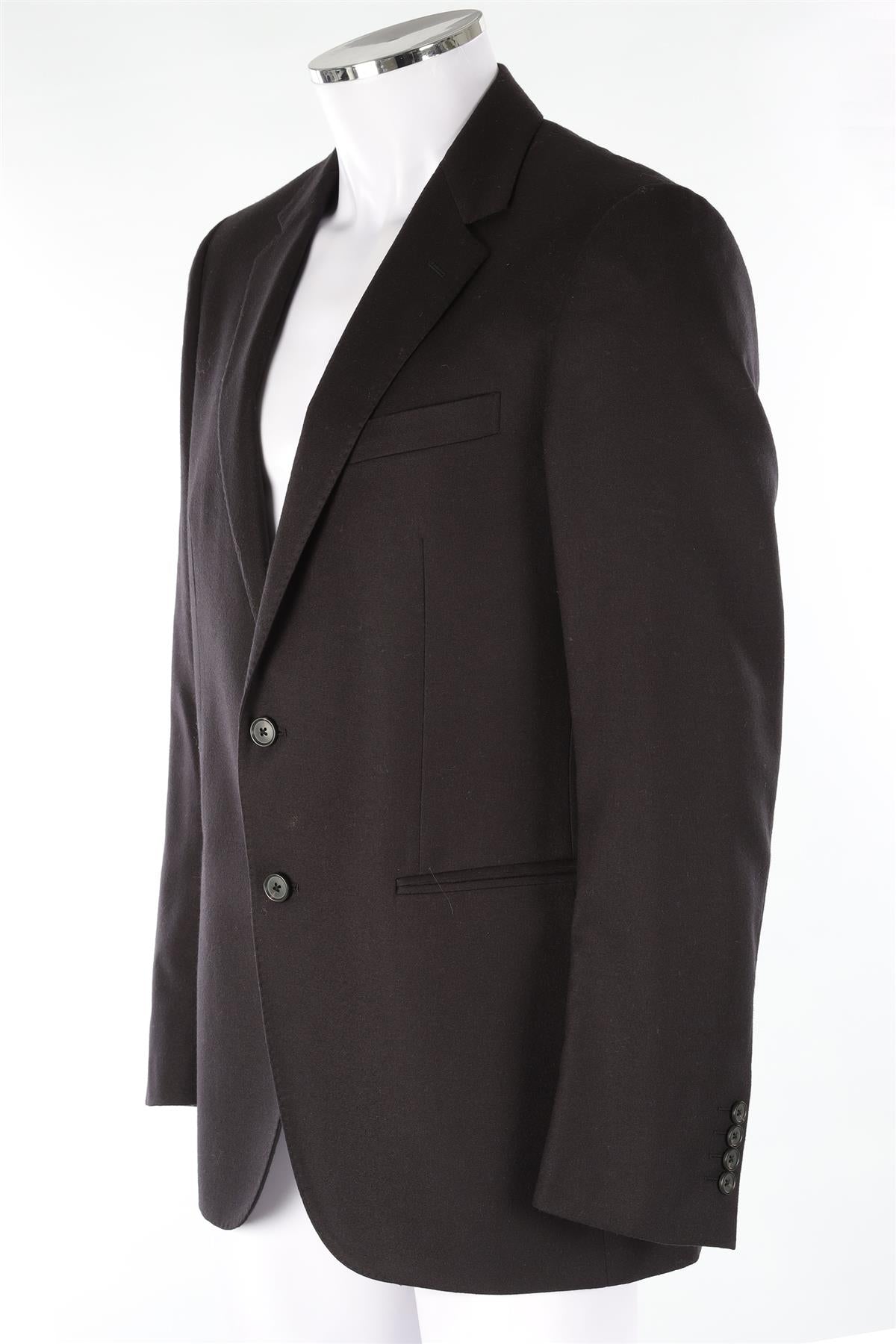 LANVIN BLACK MEN'S CASHMERE BLAZER IT 52 UK 42