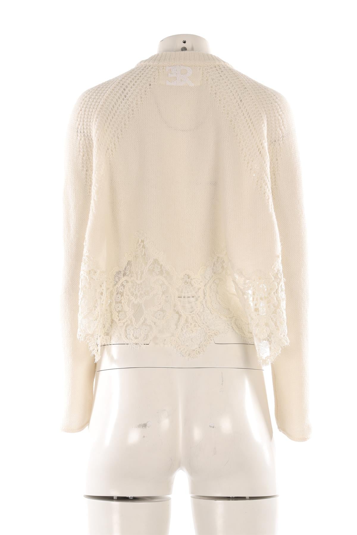ERMANNO SCERVINO WHITE CASHMERE SWEATER IT 46 UK 14