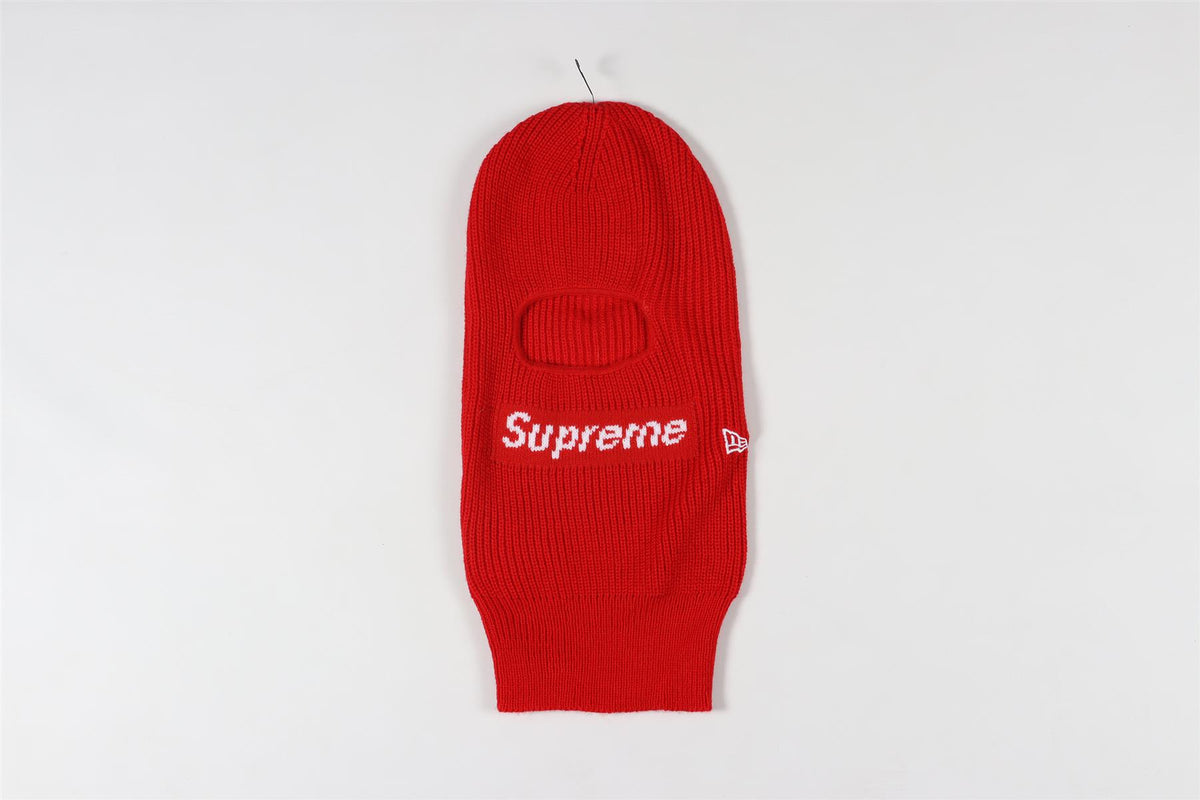 SUPREME + NEW ERA RED KNIT BALACLAVA ONE SIZE