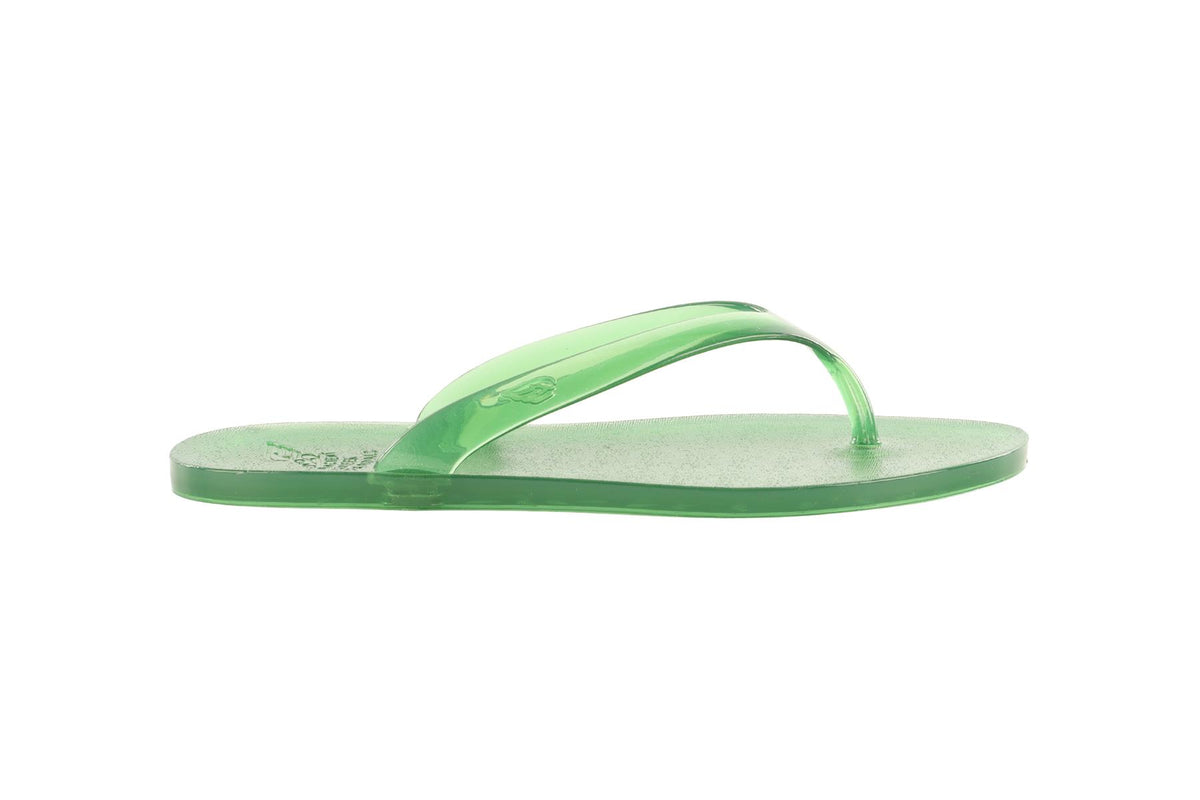 ANCIENT GREEK SANDALS GREEN RUBBER FLIP FLOPS EU 36 UK 3 US 6