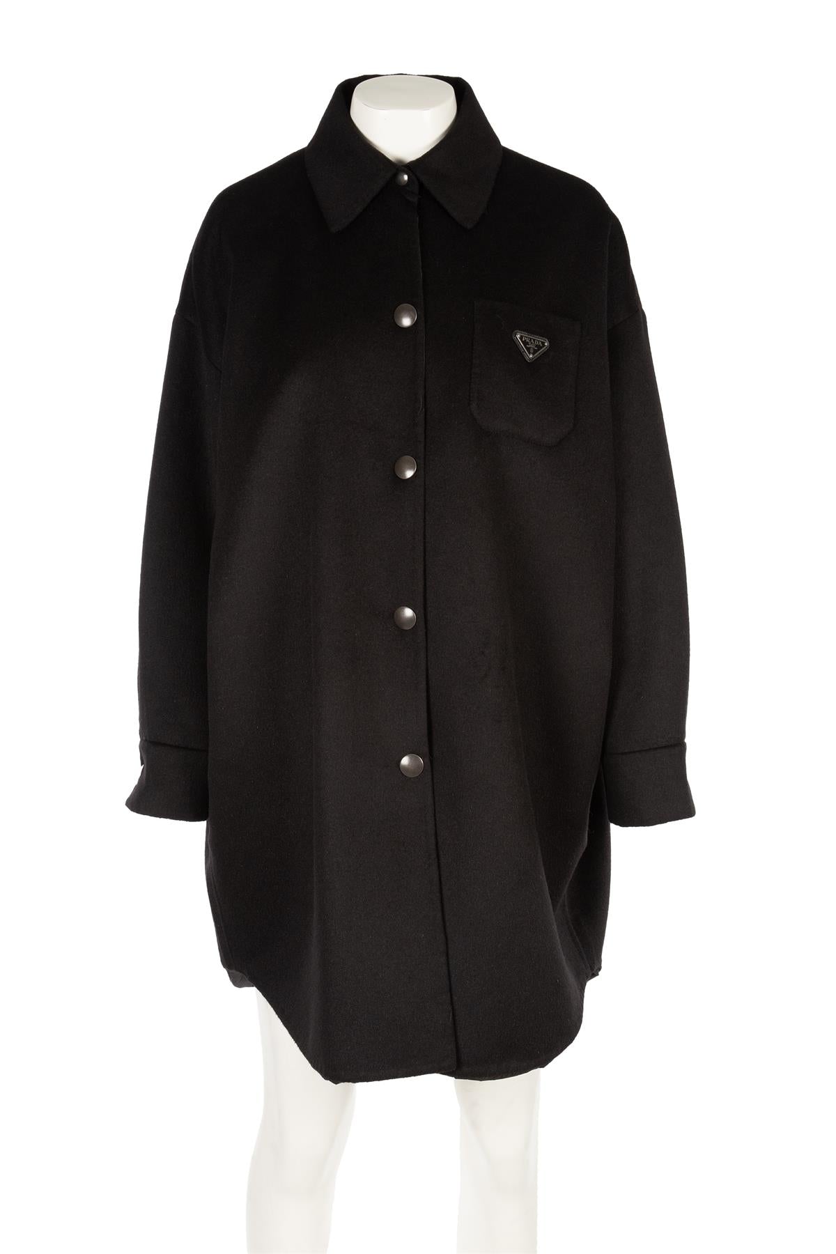 PRADA BLACK CASHGORA JACKET IT 38 UK 6