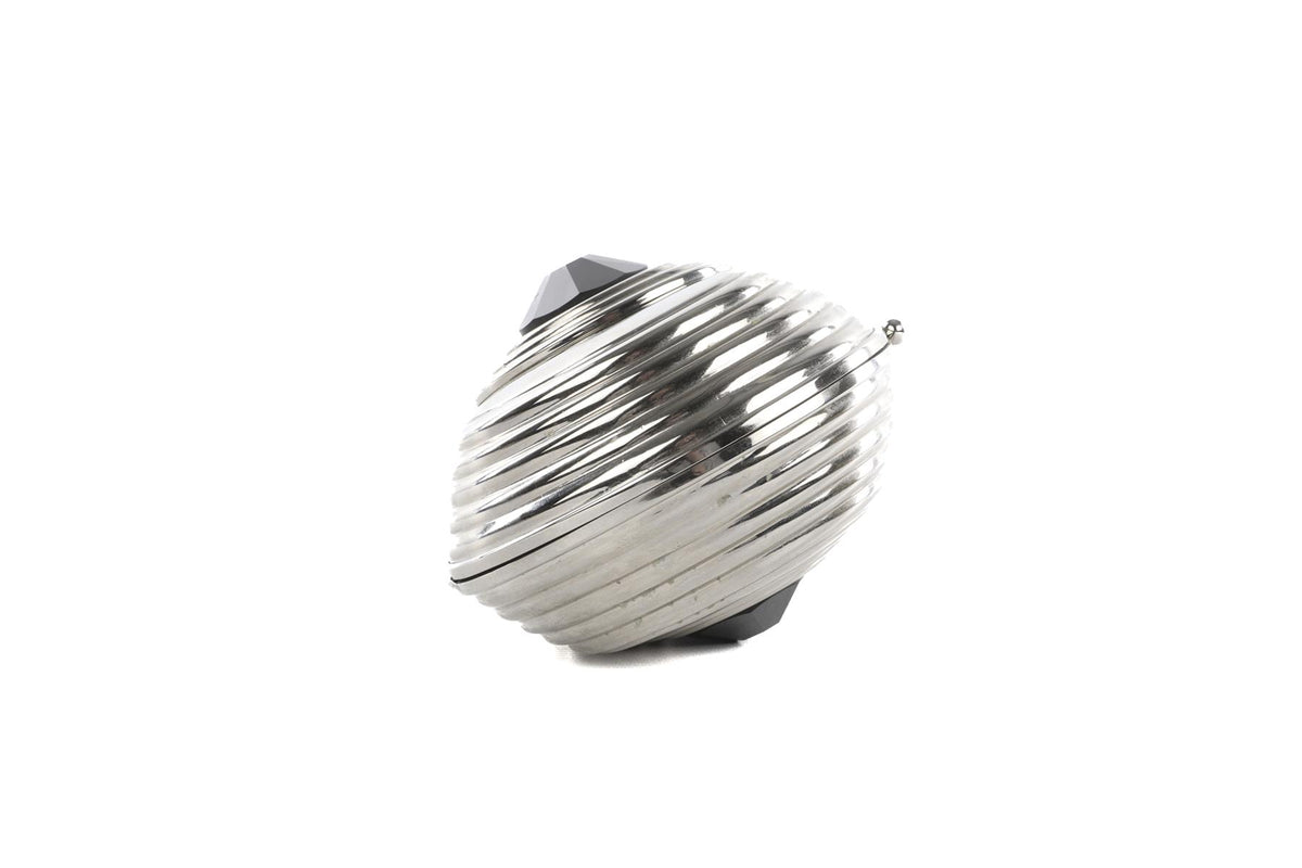 JIMMY CHOO SILVER METAL CLUTCH