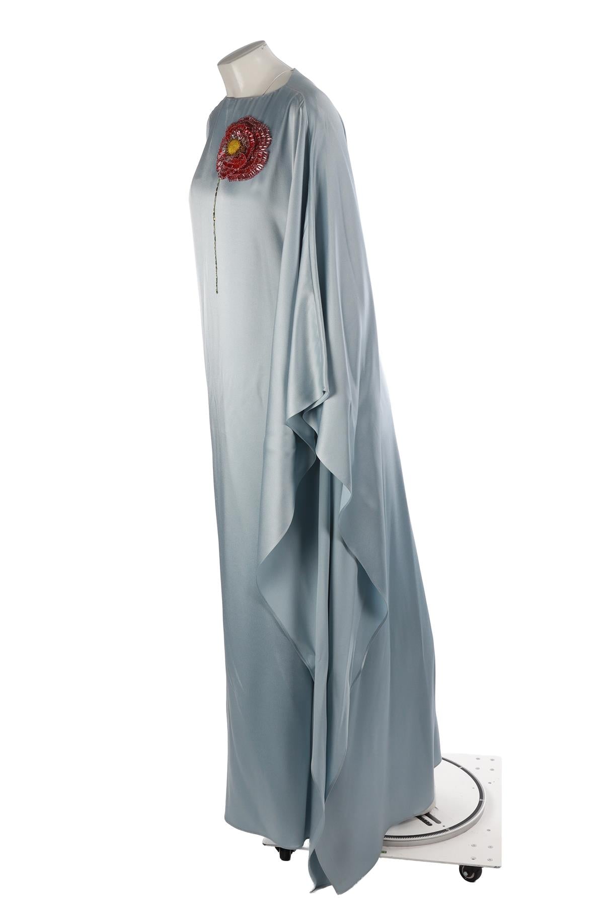 OSCAR DE LA RENTA BLUE 2022 SATIN GOWN SMALL