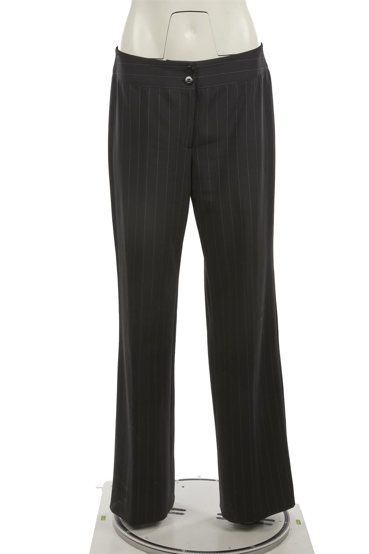 GIORGIO ARMANI BLACK VINTAGE WOOL PANT SUIT UK 8