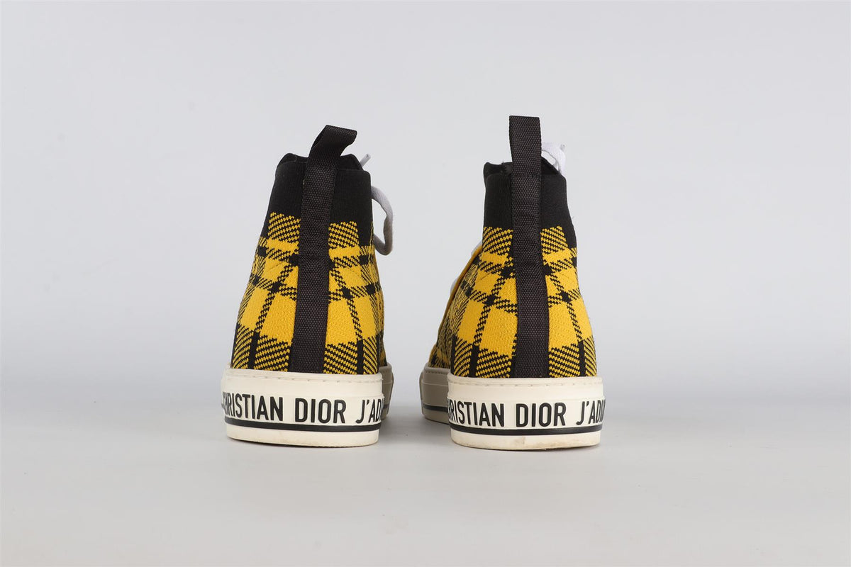 CHRISTIAN DIOR YELLOW WALK'N'DIOR KNIT SNEAKERS EU 41 UK 8 US 11