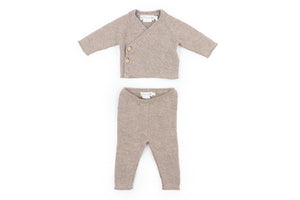 Bonpoint Taupe Kids Girls Knit Set 3 Months