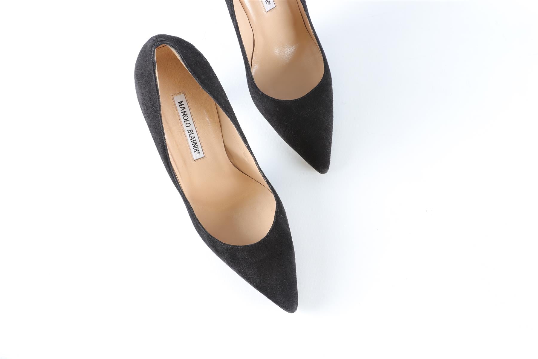 MANOLO BLAHNIK BLACK SUEDE PUMPS EU 39 UK 6 US 9