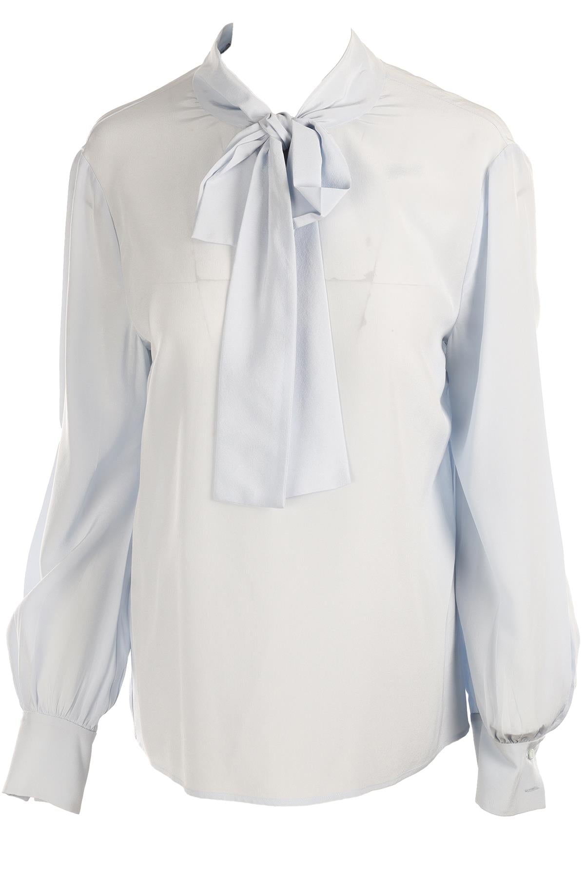 MIU MIU BLUE SILK TOP IT 46 UK 14