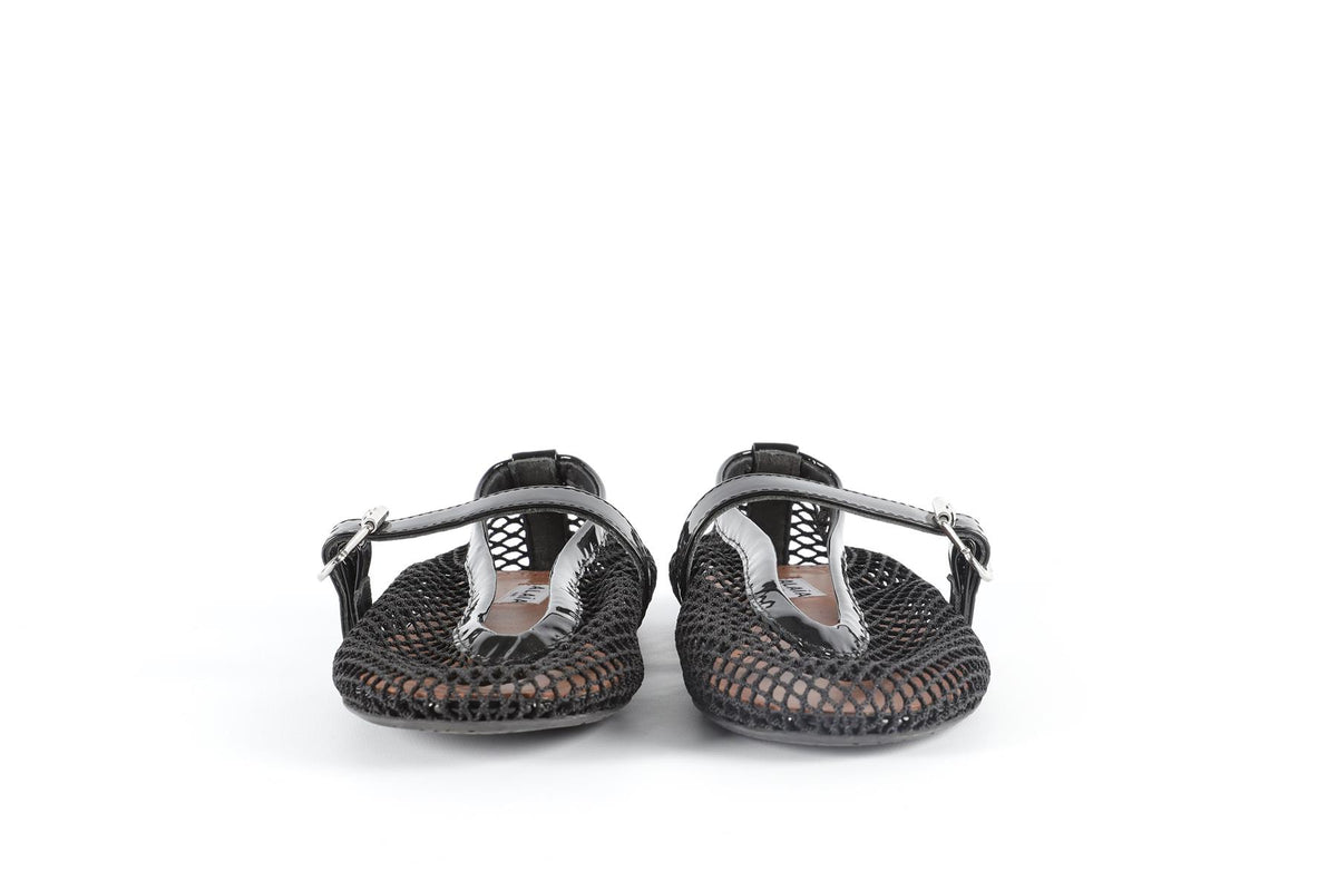 ALAÏA BLACK MESH BALLET FLATS EU 38 UK 5 US 8