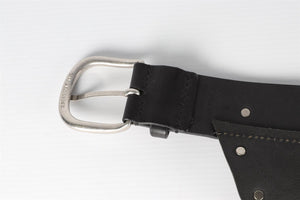 ISABEL MARANT BLACK LEATHER WAIST BELT SMALL