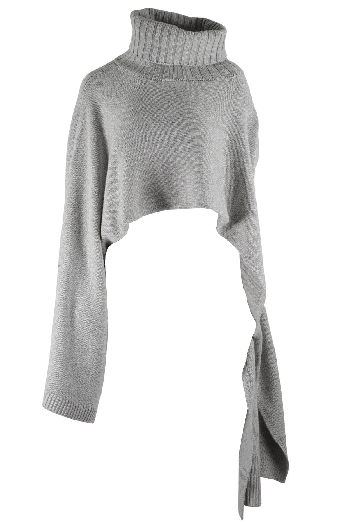 EUDON CHOI GREY WOOL SWEATER ONE SIZE