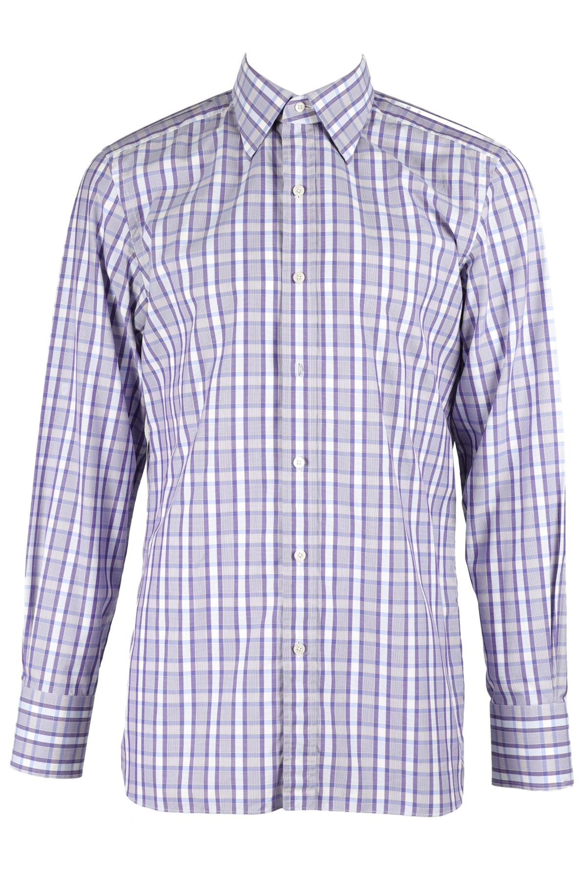 TOM FORD PURPLE MEN'S COTTON SHIRT EU 40 UK 40
