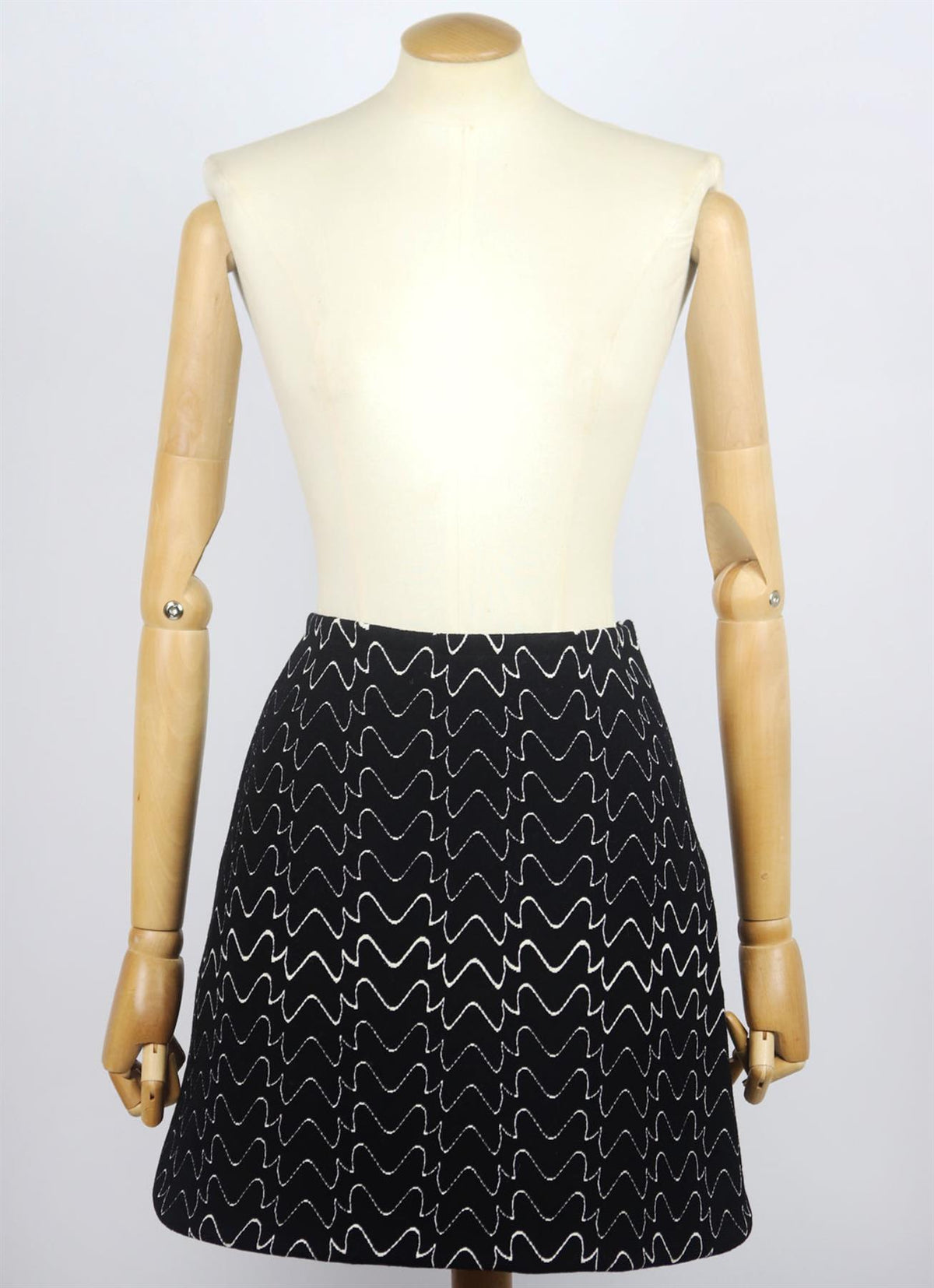 AZZEDINE ALAÏA JACQUARD KNIT MINI SKIRT FR 36 UK 8