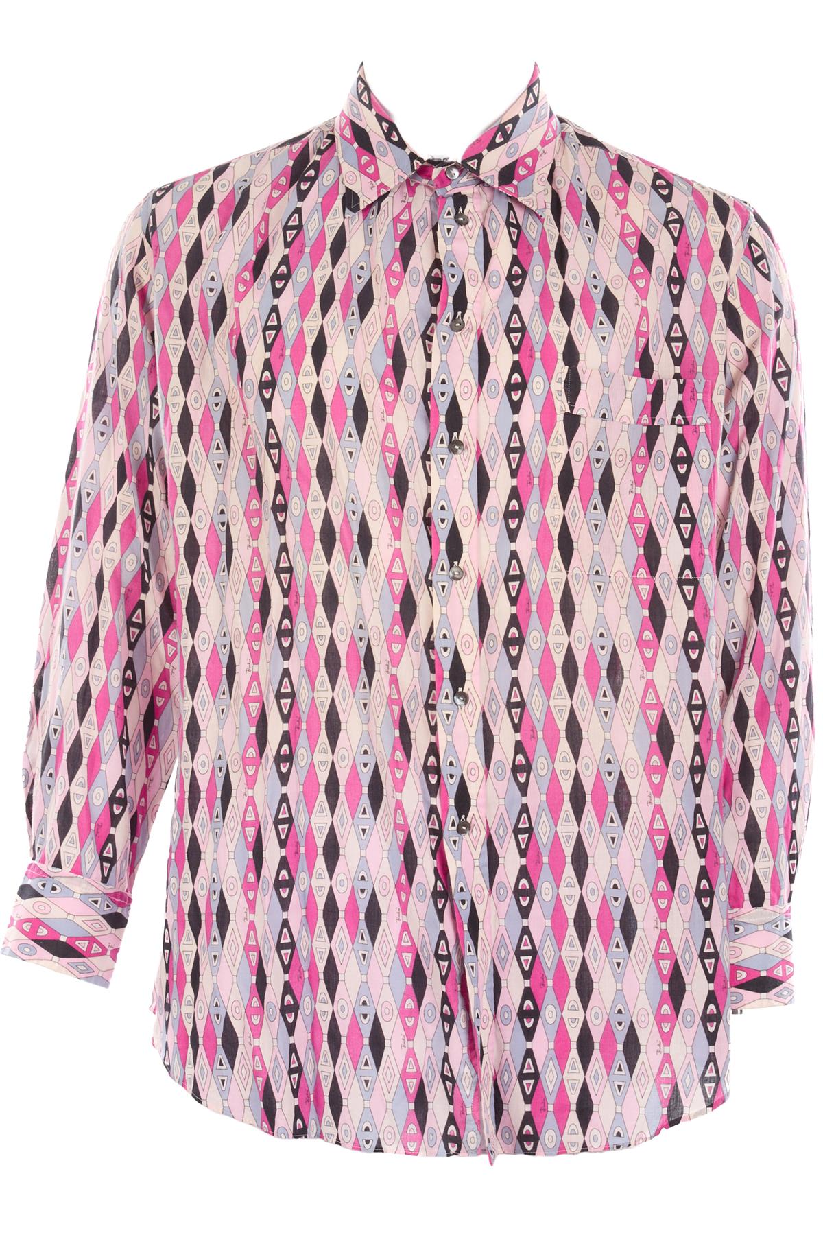 EMILIO PUCCI MULTI MEN'S 1970'S SHIRT IT 46