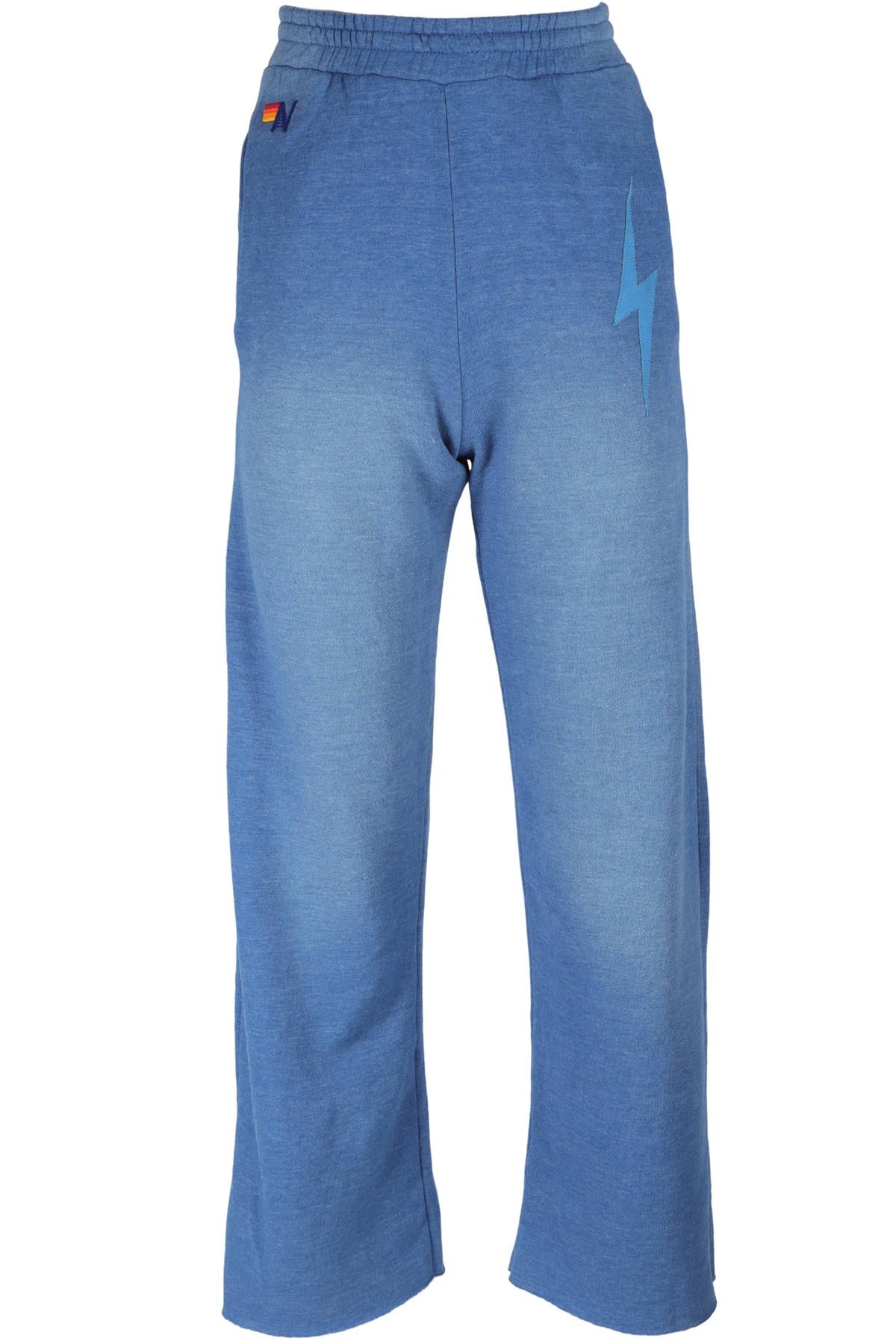 AVIATOR NATION NAVY COTTON TRACK PANTS XSMALL