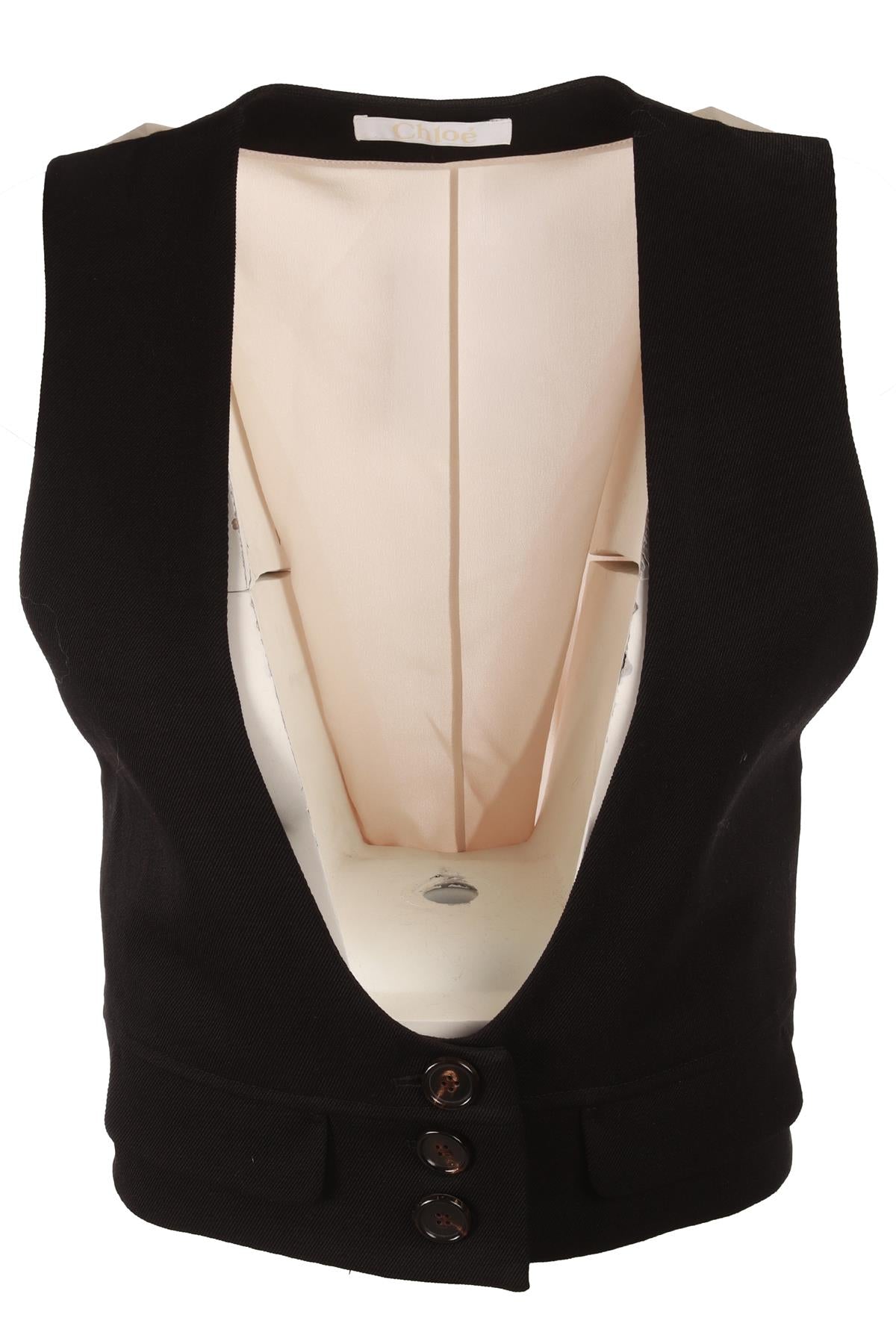 BLACK WOOL WAISTCOAT