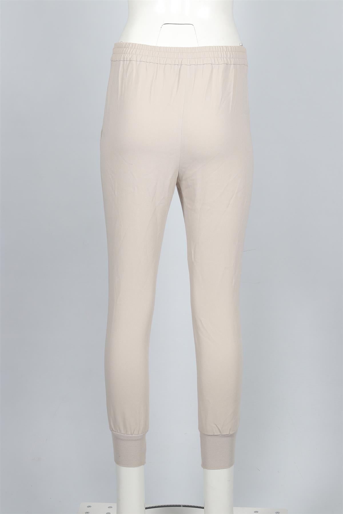 STELLA MCCARTNEY ECRU CREPE TAPERED PANTS IT 34 UK 2