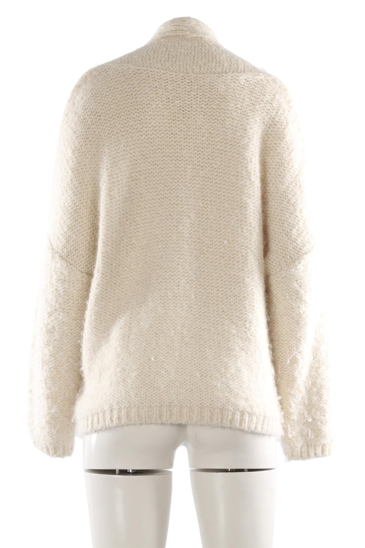 IVORY ALPACA CARDIGAN
