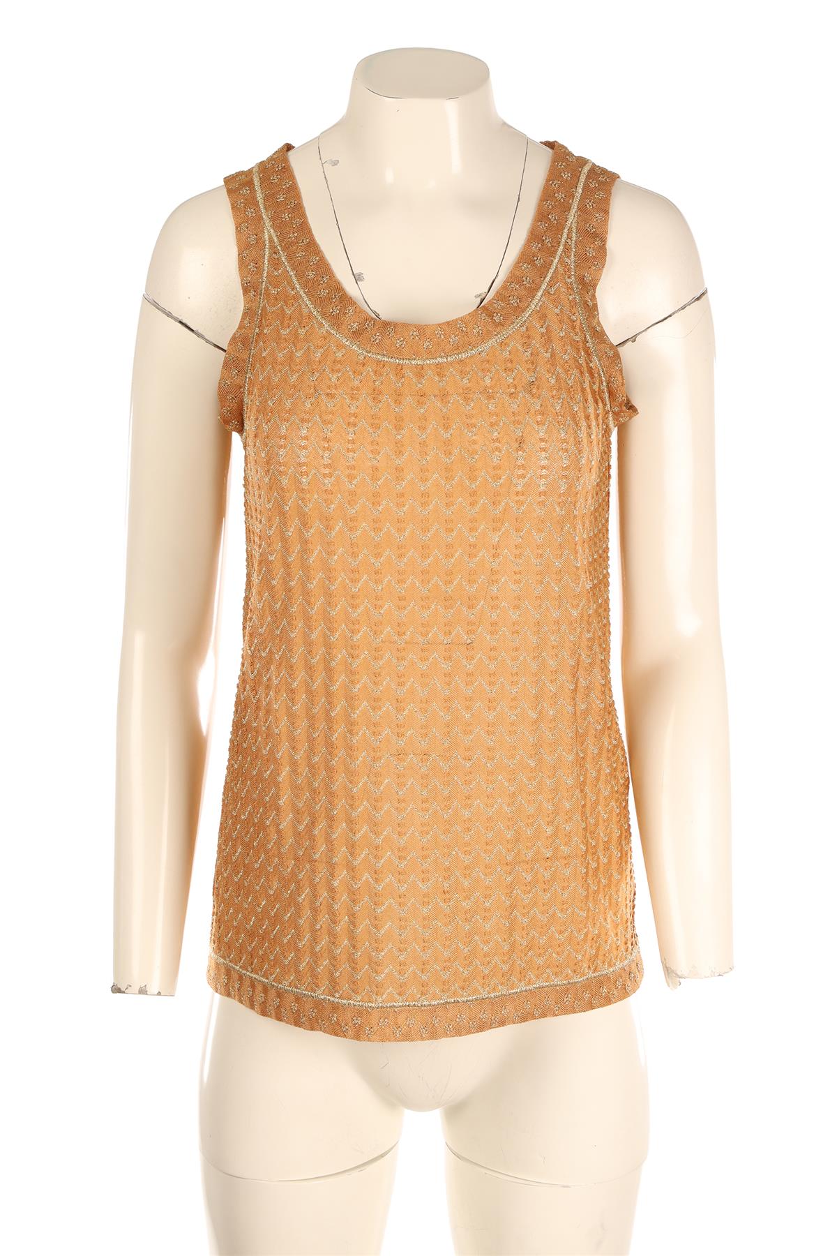MISSONI TAN KNIT VEST IT 44 UK 12