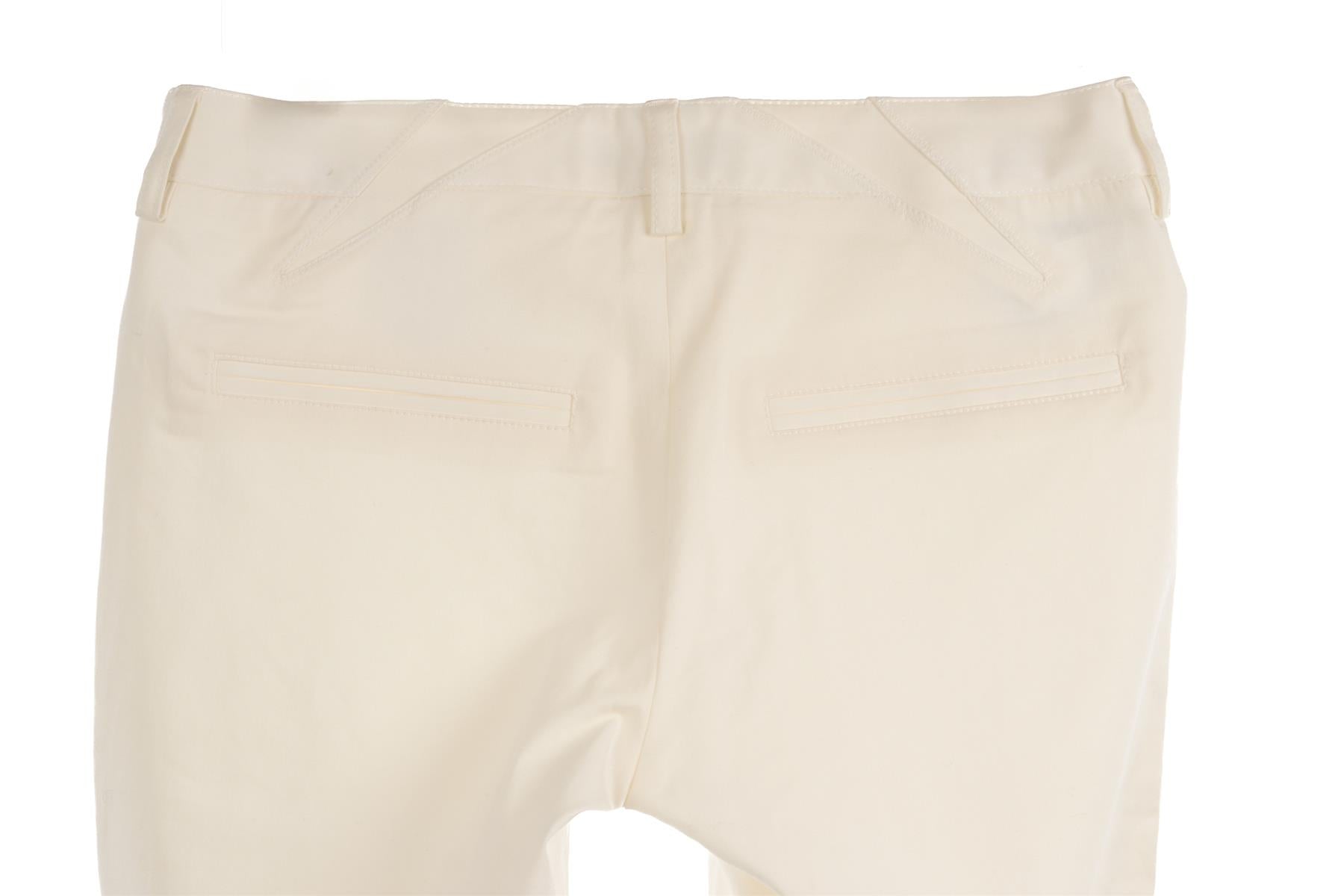 CHRISTIAN DIOR WHITE VINTAGE COTTON STRAIGHT LEG PANTS FR 36 UK 8