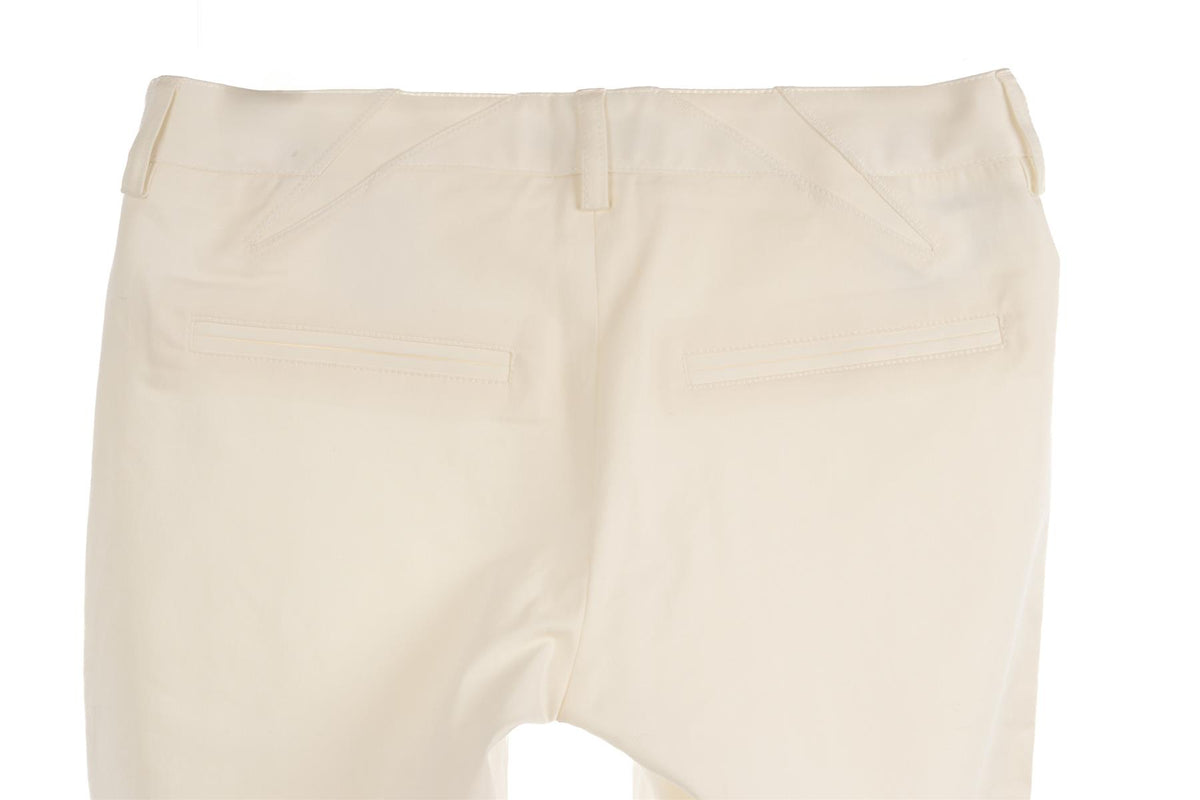 CHRISTIAN DIOR WHITE VINTAGE COTTON STRAIGHT LEG PANTS FR 36 UK 8
