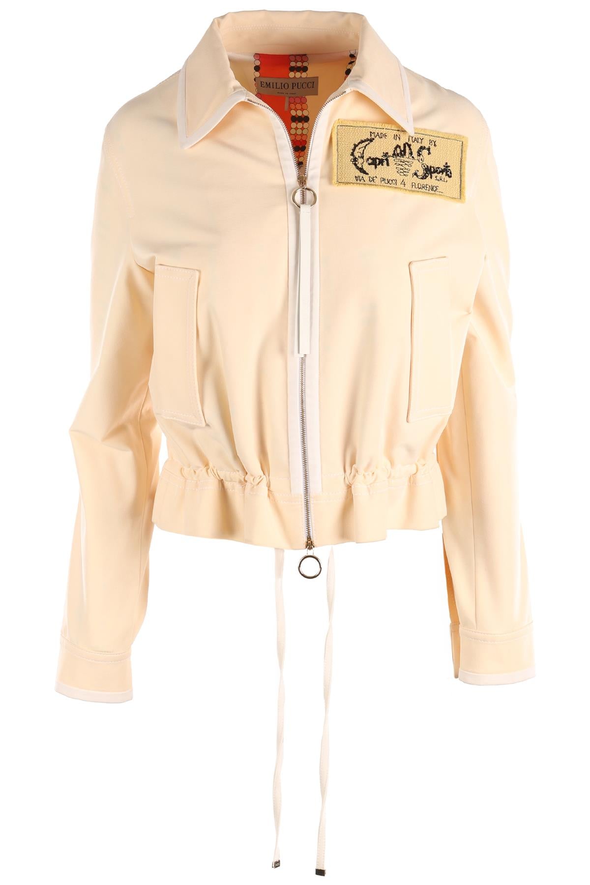 EMILIO PUCCI CREAM SILK JACKET IT 38 UK 6