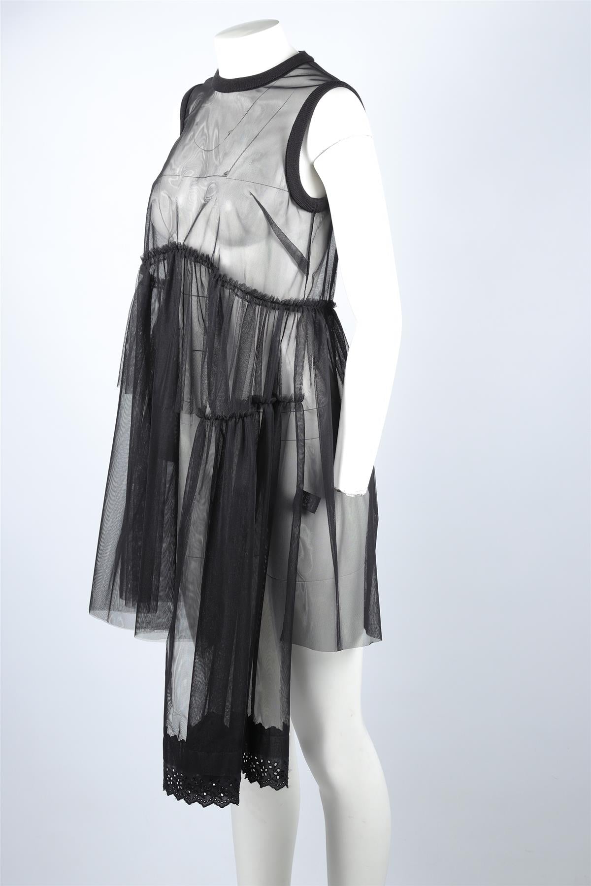 SIMONE ROCHA BLACK TULLE DRESS UK 6