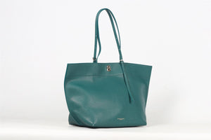 GIANFRANCO LOTTI GREEN LEATHER TOTE BAG