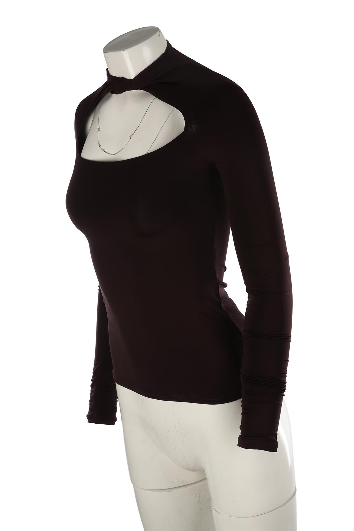 GUCCI BROWN JERSEY TOP SMALL