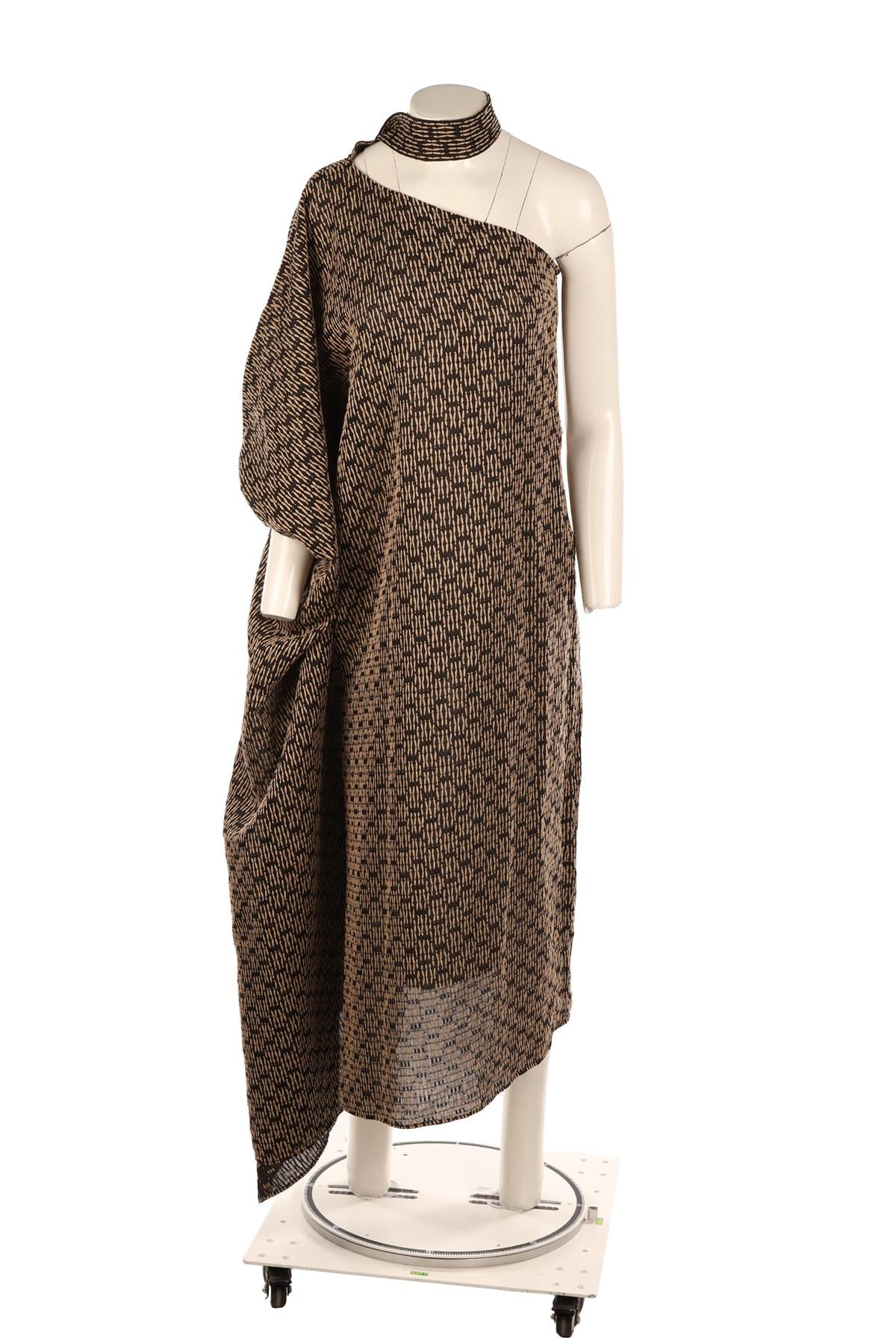 TALLER MARMO BLACK COTTON MAXI DRESS IT 44 UK 12
