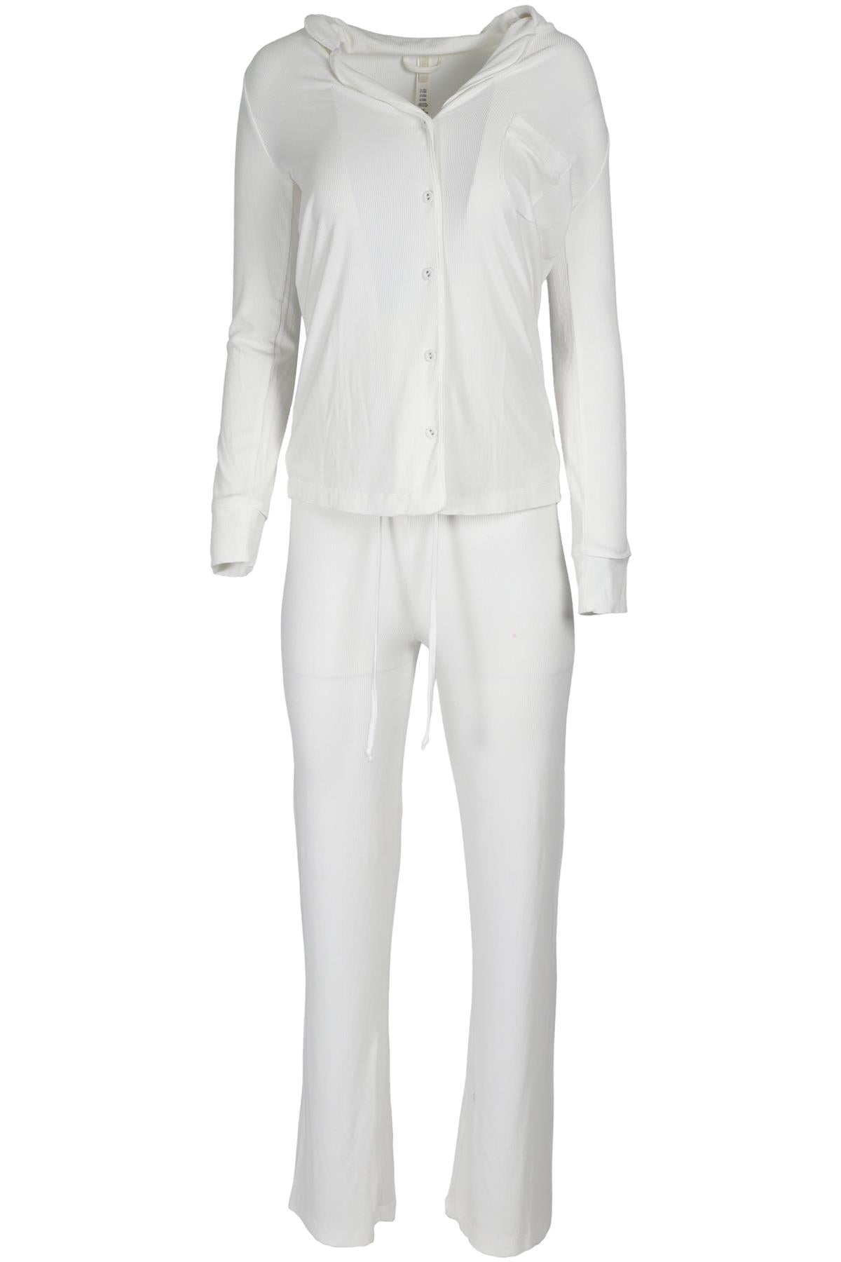 SKIMS WHITE COTTON PYJAMAS XXXSMALL