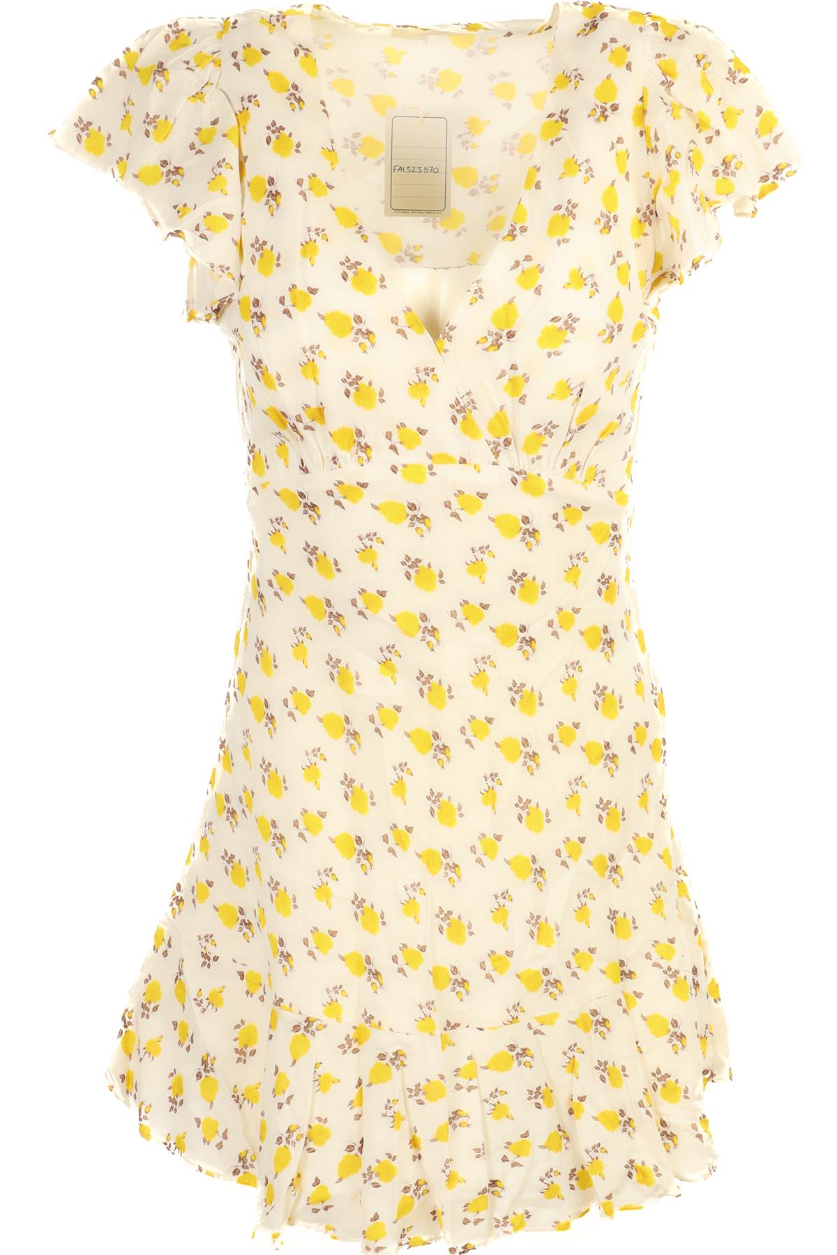 FAITHFULL YELLOW SATIN MINI DRESS AU 8 UK 8